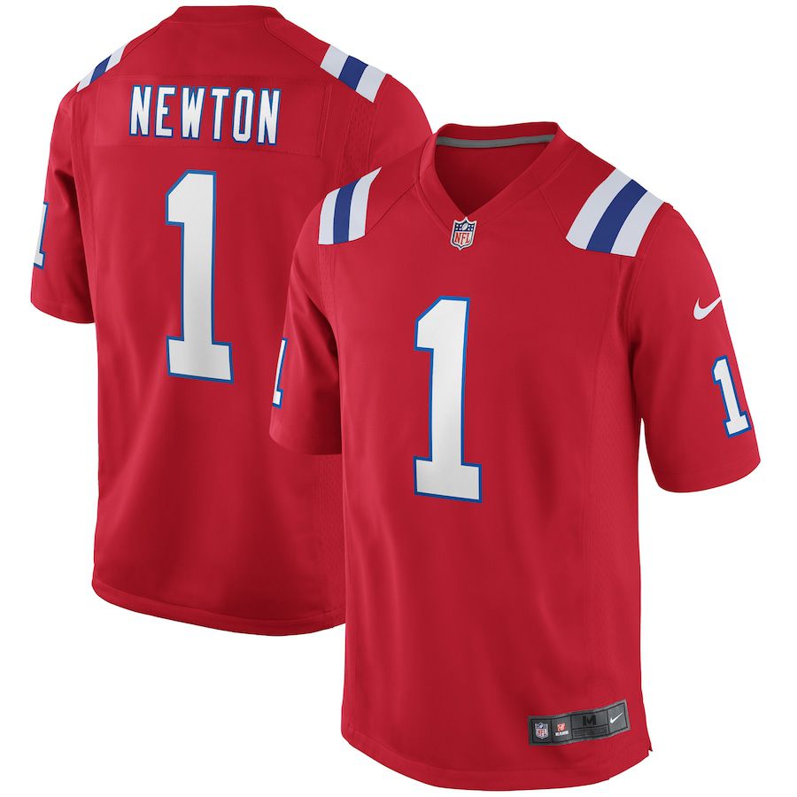 Men New England Patriots #1 Cam Newton Nike Red Alternate Game NFL Jersey->new england patriots->NFL Jersey